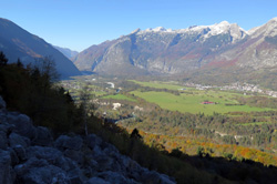 Alpicenter land slide on Javoršček